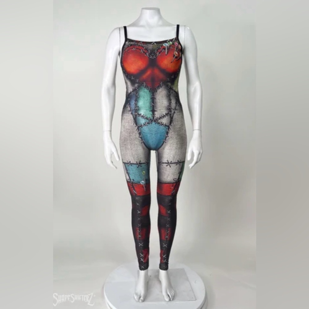 Shapeshifterz Love Patched Doll Unitard - Sportswear - Costume-Cosplay-Halloween